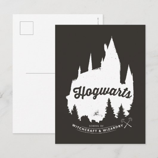 Harry Potter | HOGWARTS™ Castle Typografie Briefkaart (Voorkant / Achterkant)