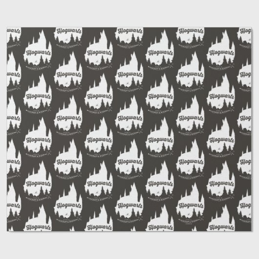 Harry Potter | HOGWARTS™ Castle Typografie Cadeaupapier (Vlak)