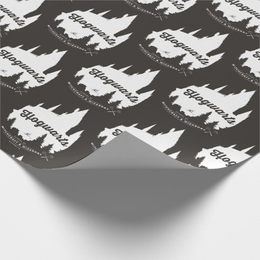 Harry Potter | HOGWARTS™ Castle Typografie Cadeaupapier (Hoek)