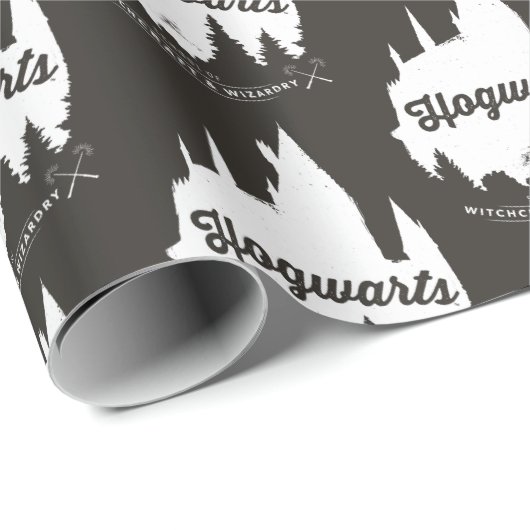 Harry Potter | HOGWARTS™ Castle Typografie Cadeaupapier (Rol Hoek)