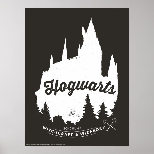 Harry Potter | HOGWARTS™ Castle Typografie Poster (Voorkant)