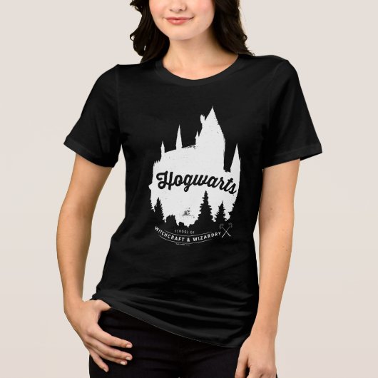Harry Potter | HOGWARTS™ Castle Typografie Tri-Blend Shirt (Voorkant)