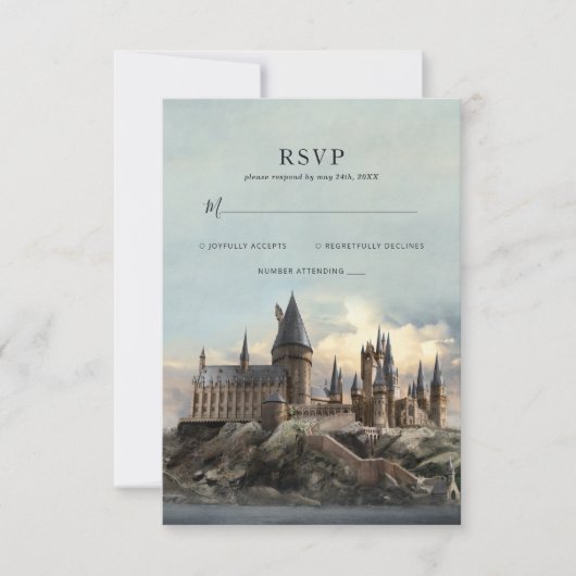 Harry Potter | Hogwarts Castle Wedding RSVP (Voorkant)