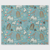 HARRY POTTER™ HOGWARTS™ Christmas Cookie Pattern Cadeaupapier (Vlak)