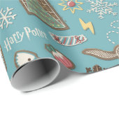 HARRY POTTER™ HOGWARTS™ Christmas Cookie Pattern Cadeaupapier (Rol Hoek)