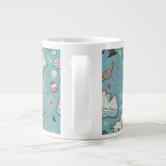 HARRY POTTER™ HOGWARTS™ Christmas Cookie Pattern Grote Koffiekop (Achterkant)