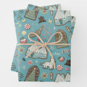 HARRY POTTER™ HOGWARTS™ Christmas Cookie Pattern Inpakpapier Vel (In situ)