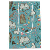 HARRY POTTER™ HOGWARTS™ Christmas Cookie Pattern Medium Cadeauzakje (Achterkant)