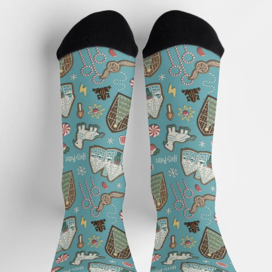 HARRY POTTER™ HOGWARTS™ Christmas Cookie Pattern Sokken (Top)