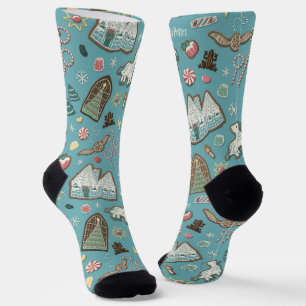 HARRY POTTER™ HOGWARTS™ Christmas Cookie Pattern Sokken