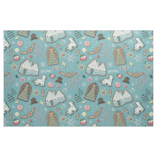 HARRY POTTER™ HOGWARTS™ Christmas Cookie Pattern Stof (Fat Quarter)