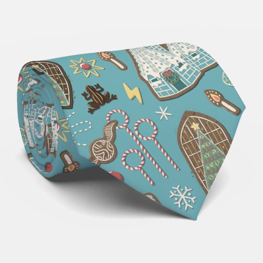 HARRY POTTER™ HOGWARTS™ Christmas Cookie Pattern Stropdas (Opgerold)