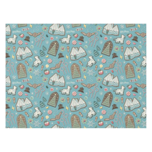 HARRY POTTER™ HOGWARTS™ Christmas Cookie Pattern Tafelkleed (Voorkant (Horizontaal))