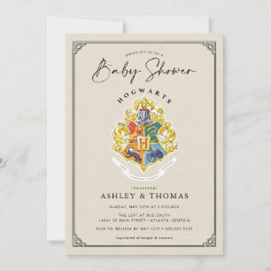 Harry Potter Hogwarts Crest Baby shower Invitati Kaart
