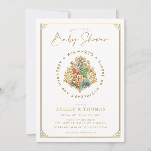 Harry Potter | Hogwarts Crest-Baby shower Kaart (Voorkant)