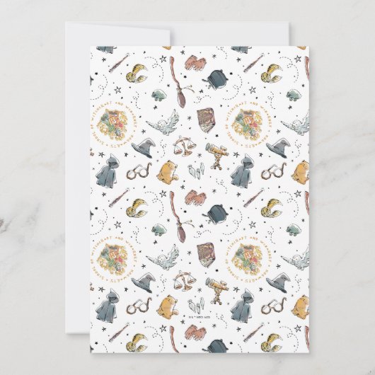 Harry Potter | Hogwarts Crest-Baby shower Kaart (Achterkant)