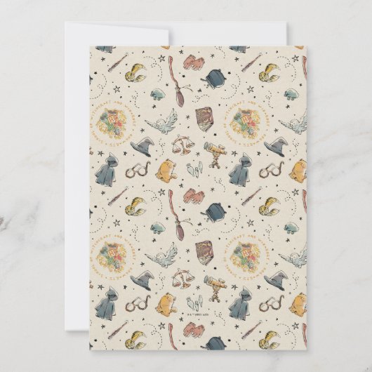 Harry Potter | Hogwarts Crest-Baby shower Kaart (Achterkant)