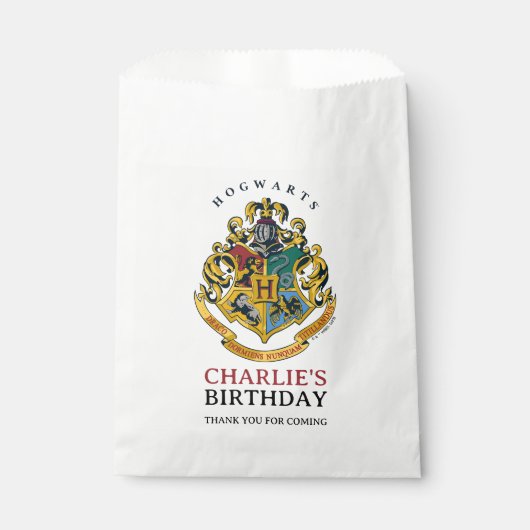 Harry Potter Hogwarts Crest Birthday Bedankzakje (Voorkant)