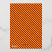 Harry Potter Hogwarts Crest Birthday Folie Uitnodiging (Achterkant)