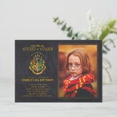 Harry Potter Hogwarts Crest Birthday - Foto Kaart (Staand voorkant)