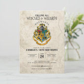 Harry Potter Hogwarts Crest Birthday Kaart (Staand voorkant)