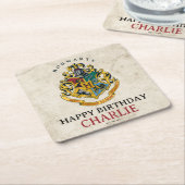 Harry Potter Hogwarts Crest Birthday Kartonnen Onderzetters (Schuin)