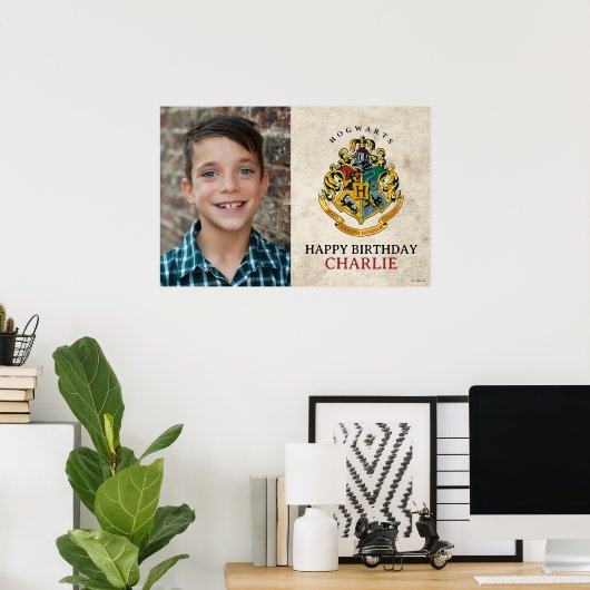 Harry Potter Hogwarts Crest Birthday Poster (Thuiskantoor)