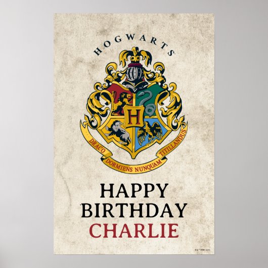 Harry Potter Hogwarts Crest Birthday Poster (Voorkant)