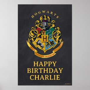 Harry Potter Hogwarts Crest Birthday Poster