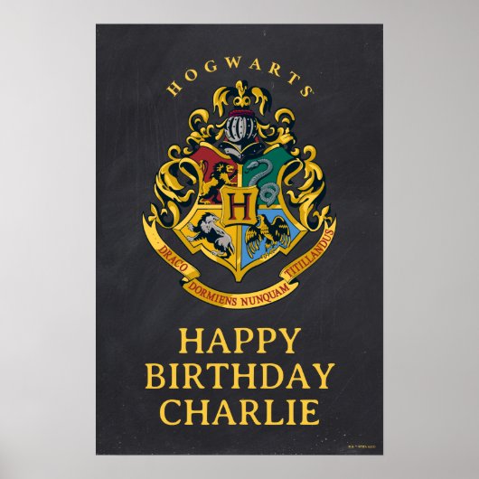 Harry Potter Hogwarts Crest Birthday Poster (Voorkant)