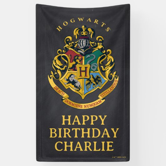 Harry Potter Hogwarts Crest Birthday Spandoek (Verticaal)