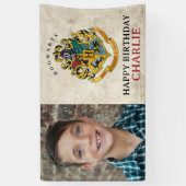 Harry Potter Hogwarts Crest Birthday Spandoek (Verticaal)