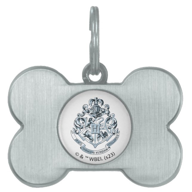 Harry Potter | Hogwarts Crest - blauw Huisdieren Naamplaatje (voorkant)