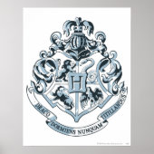Harry Potter | Hogwarts Crest - blauw Poster (Voorkant)