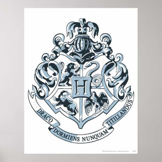 Harry Potter | Hogwarts Crest - blauw Poster (Voorkant)