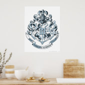Harry Potter | Hogwarts Crest - blauw Poster (Keuken)