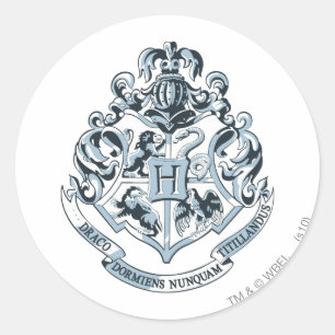 Harry Potter   Hogwarts Crest - blauw Ronde Sticker