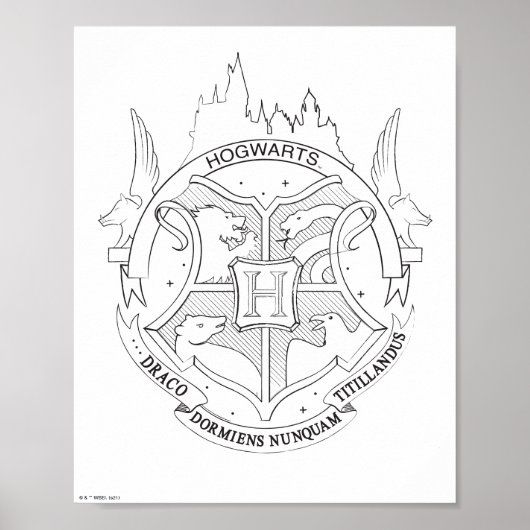 HARRY POTTER™ HOGWARTS™ CREST Colour Poster (Voorkant)