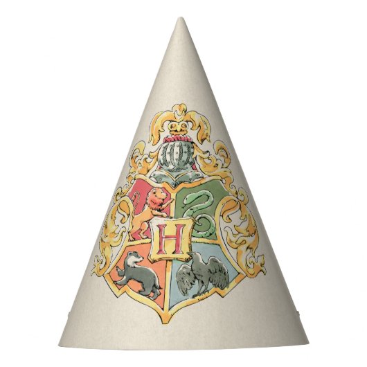 Harry Potter Hogwarts Crest First Birthday Feesthoedjes (Voorkant)