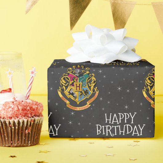 Harry Potter | Hogwarts Crest - Happy Birthday Cadeaupapier (Verjaardagsfeest)