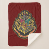 Harry Potter | Hogwarts Crest Sherpa Deken (Voorkant)