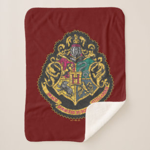Harry Potter   Hogwarts Crest Sherpa Deken