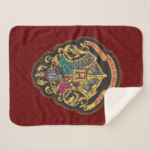 Harry Potter | Hogwarts Crest Sherpa Deken (Voorkant (horizontaal))