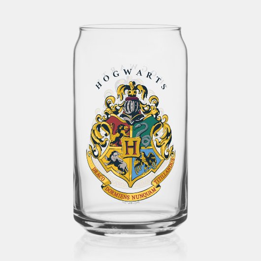 Harry Potter | Hogwarts Crest - Volledige kleur Blikvorm Glas (Achterkant)