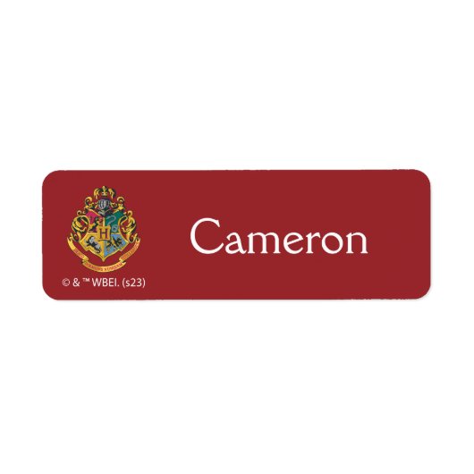 Harry Potter | Hogwarts Crest - Volledige kleur Etiket (Voorkant)