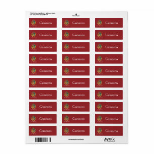 Harry Potter   Hogwarts Crest - Volledige kleur Etiket