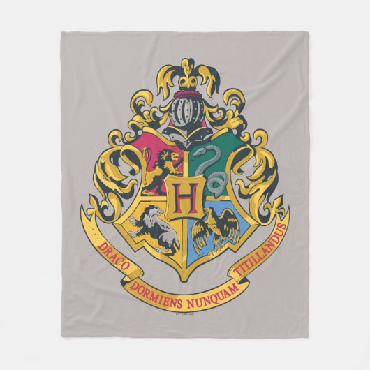 Harry Potter | Hogwarts Crest - Volledige kleur Fleece Deken (Voorkant)