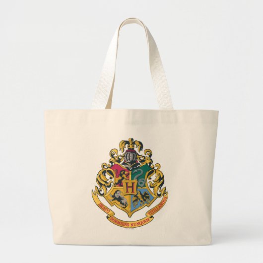 Harry Potter | Hogwarts Crest - Volledige kleur Grote Tote Bag (Voorkant)