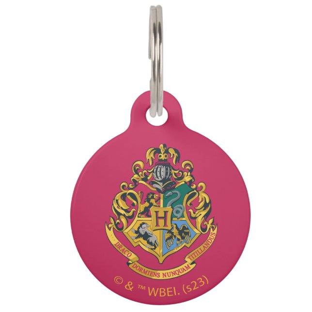 Harry Potter | Hogwarts Crest - Volledige kleur Huisdierpenning (Voorkant)