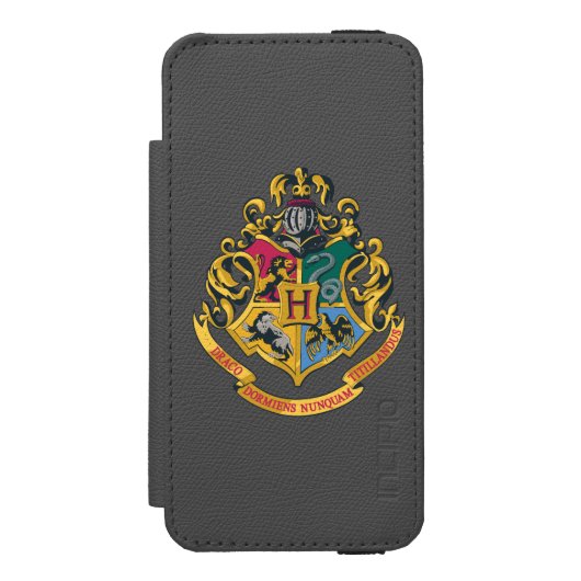 Harry Potter | Hogwarts Crest - Volledige kleur Incipio iPhone Portemonnee Hoesje (Voorkant Agenda)